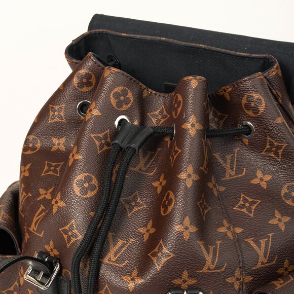 Louis Vuitton M43735 Christopher MM Brown Black Macassar Monogram Backpack - Picture 14 of 16